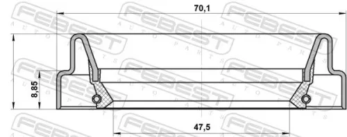 FEBEST Shaft Seal, drive shaft (95FDY-49700909C)