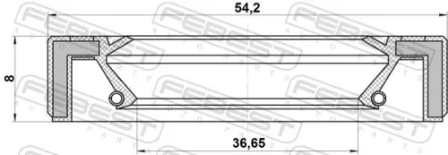FEBEST Shaft Seal, drive shaft (95GAY-38540808X)