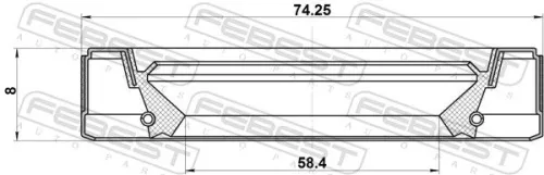 FEBEST Shaft Seal, drive shaft (95GEY-60740808C)