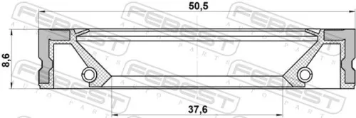FEBEST Seal Ring, wheel hub (95GFZ-39500808X)