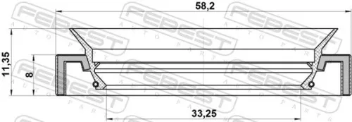 FEBEST Shaft Seal, drive shaft (95HAS-35580811R)
