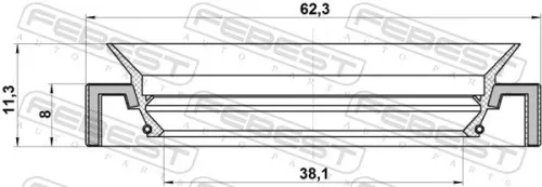 FEBEST Shaft Seal, drive shaft (95HAY-40620811R)