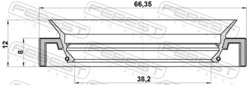 FEBEST Shaft Seal, drive shaft (95HAY-40660812R)