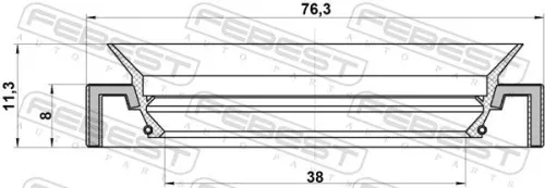 FEBEST Shaft Seal, drive shaft (95HAY-40760811R)