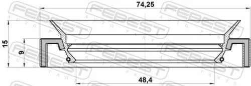 FEBEST Shaft Seal, drive shaft (95HAY-50740915C)