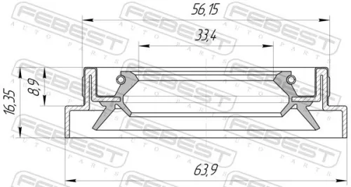 FEBEST Shaft Seal, drive shaft (95HBS-35560916X)