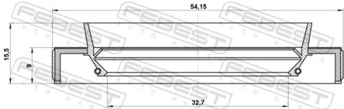 FEBEST Shaft Seal, drive shaft (95HBY-34540915R)
