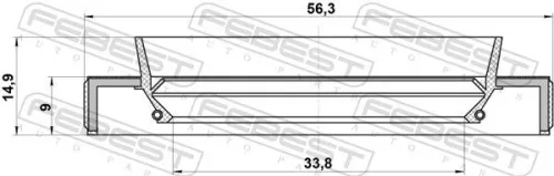 FEBEST Shaft Seal, drive shaft (95HBY-35560915C)