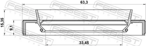 FEBEST Shaft Seal, drive shaft (95HBY-35630915L)