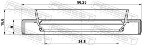 FEBEST Shaft Seal, drive shaft (95HBY-38560916L)