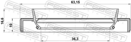 FEBEST Shaft Seal, drive shaft (95HBY-38631017C)