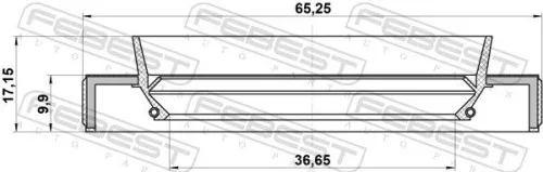 FEBEST Shaft Seal, drive shaft (95HBY-38651017C)