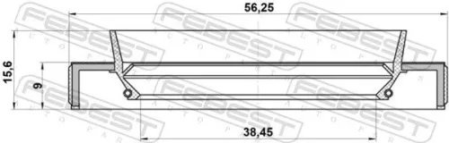 FEBEST Shaft Seal, drive shaft (95HBY-40560916R)