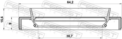 FEBEST Shaft Seal, drive shaft (95HBY-40640916R)