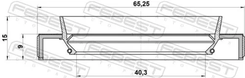 FEBEST Shaft Seal, drive shaft (95HBY-42650915C)