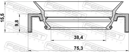 FEBEST Shaft Seal, drive shaft (95HCY-40751016C)