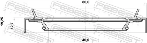 FEBEST Shaft Seal, drive shaft (95HDS-48801319R)