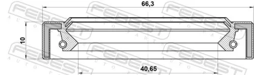 FEBEST Shaft Seal, drive shaft (95IAS-42661010X)