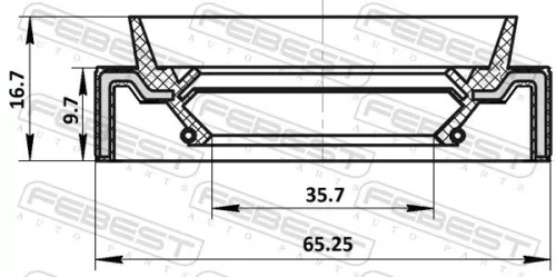 FEBEST Shaft Seal, drive shaft (95JAY-37651017R)