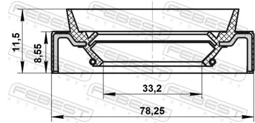 FEBEST Shaft Seal, drive shaft (95JBS-35780912X)