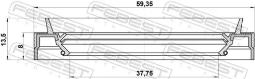 FEBEST Shaft Seal, drive shaft (95JES-39590913X)