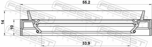 FEBEST Shaft Seal, drive shaft (95JEY-35551014C)
