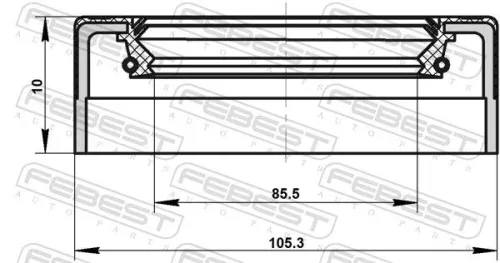 FEBEST Seal Ring, wheel hub (95NEY-871051011X)