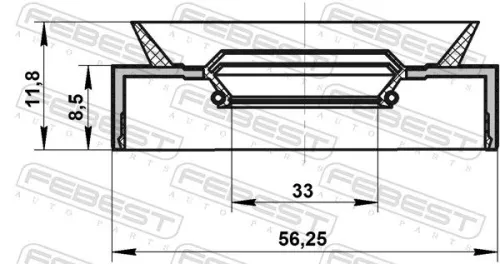 FEBEST Shaft Seal, drive shaft (95PAY-35500912X)