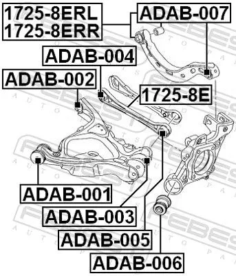 FEBEST Mounting, control/trailing arm (ADAB-003)