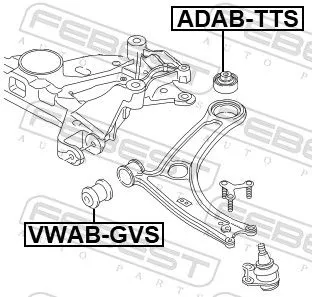 FEBEST Mounting, control/trailing arm (ADAB-TTS)