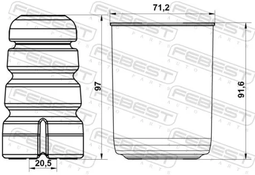 FEBEST Dust Cover Kit, shock absorber (ADSHB-Q5F-KIT)