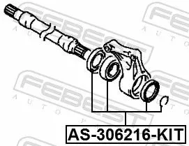 FEBEST Bearing, drive shaft (AS-306216-KIT)