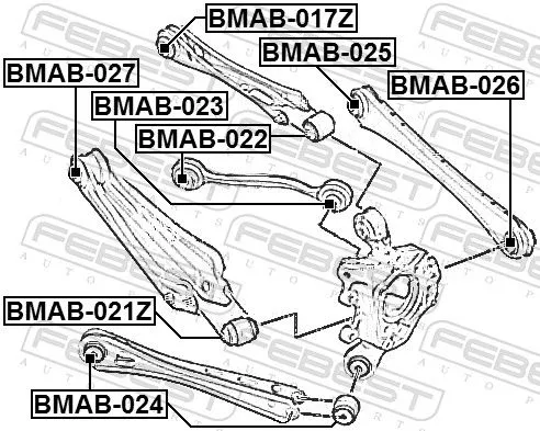 FEBEST Mounting, control/trailing arm (BMAB-021Z)