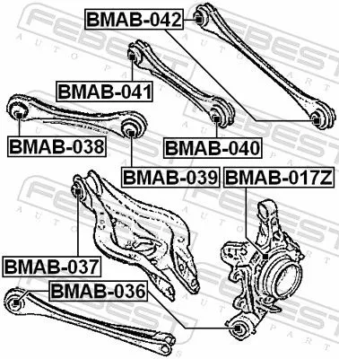 FEBEST Mounting, control/trailing arm (BMAB-037)