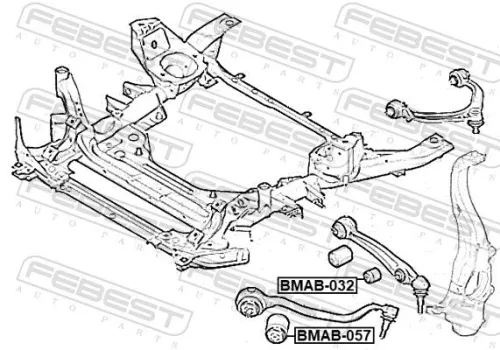 FEBEST Mounting, control/trailing arm (BMAB-057)