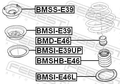FEBEST Rubber Buffer, suspension (BMD-E46)