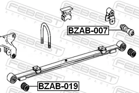 FEBEST Bushing, leaf spring (BZAB-007)