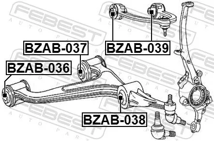 FEBEST Mounting, control/trailing arm (BZAB-038)