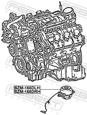 FEBEST Mounting, engine (BZM-166DRH)