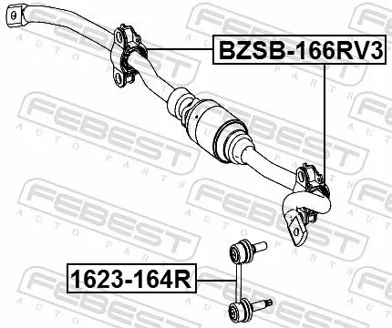 FEBEST Mounting, stabiliser bar (BZSB-166RV3)