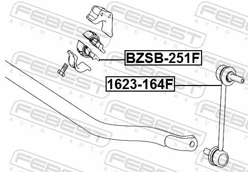 FEBEST Mounting, stabiliser bar (BZSB-251F)