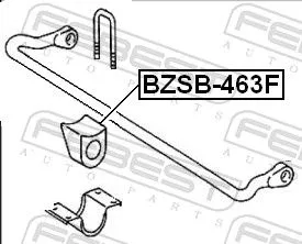 FEBEST Mounting, stabiliser bar (BZSB-463F)