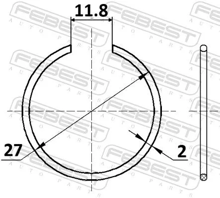 FEBEST Circlip (CC-1-27X2)