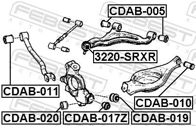 FEBEST Mounting, control/trailing arm (CDAB-019)