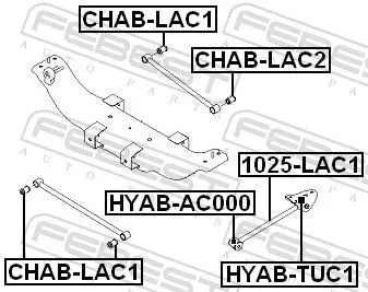 FEBEST Mounting, control/trailing arm (CHAB-LAC2)