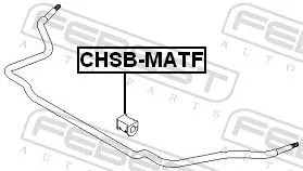 FEBEST Mounting, stabiliser bar (CHSB-MATF)