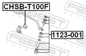 FEBEST Mounting, stabiliser bar (CHSB-T100F)