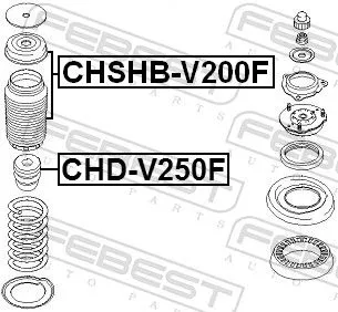 FEBEST Protective Cap/Bellow, shock absorber (CHSHB-V200F)