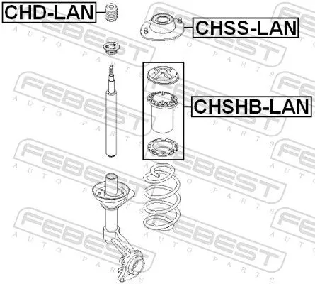 FEBEST Suspension Strut Support Mount (CHSS-LAN)