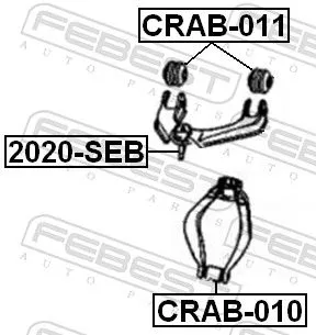 FEBEST Mounting, control/trailing arm (CRAB-011)
